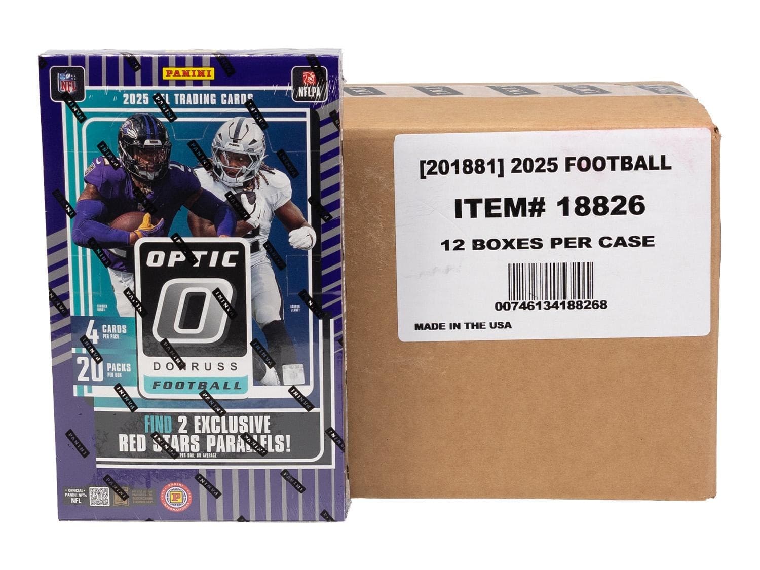 2025 PANINI DONRUSS OPTIC FOOTBALL INTERNATIONAL HOBBY 12-BOX CASE