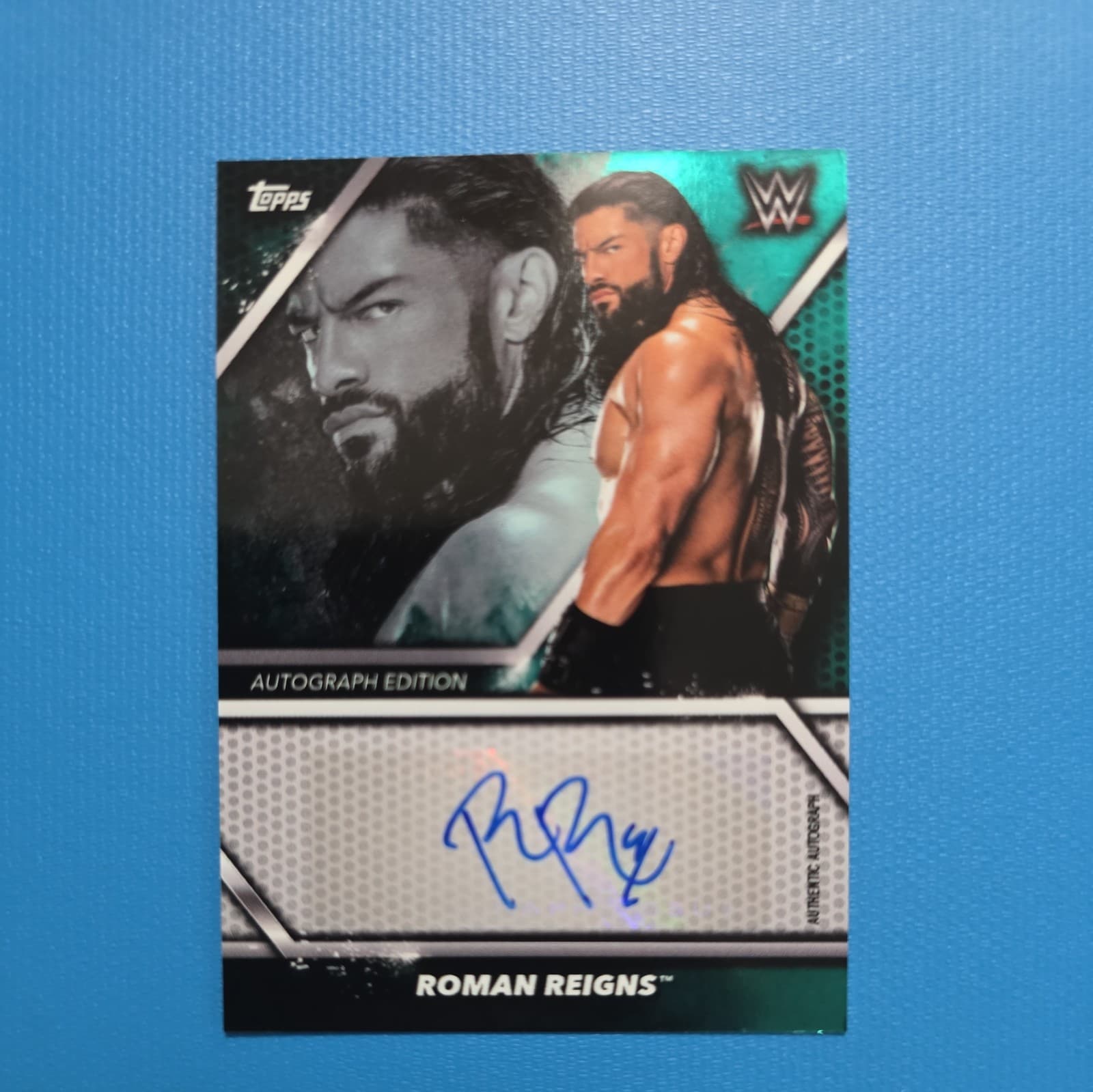 2021 Topps UK WWE Superstars Insert Autograph Card Roman Reigns RARE EXCLUSIVE