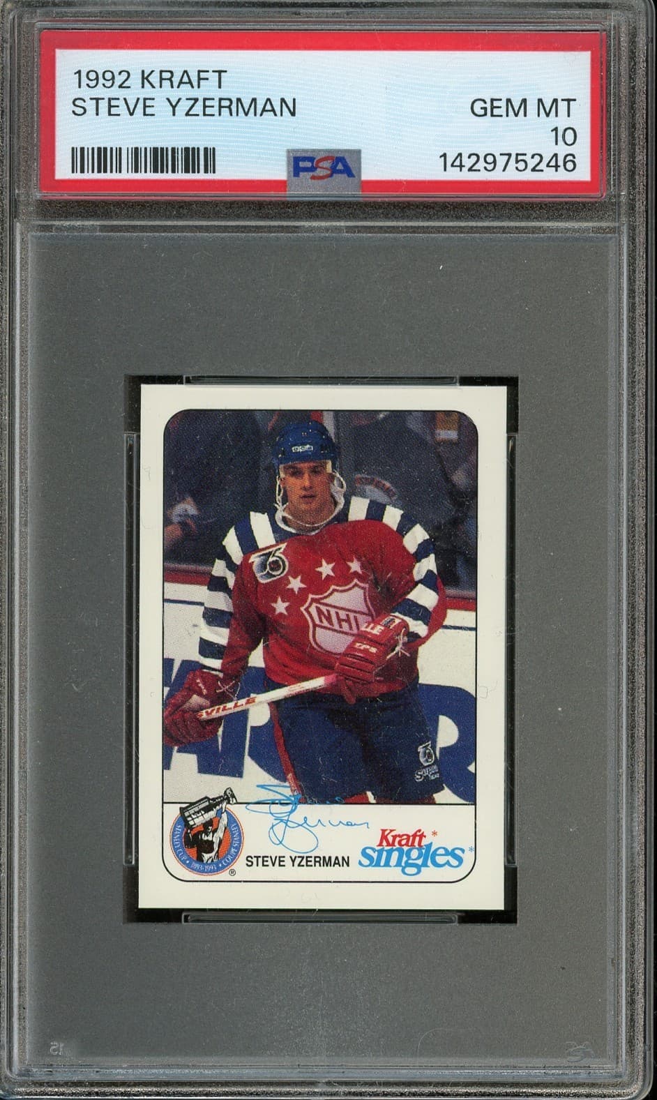 1992 KRAFT STEVE YZERMAN GEM MINT 10