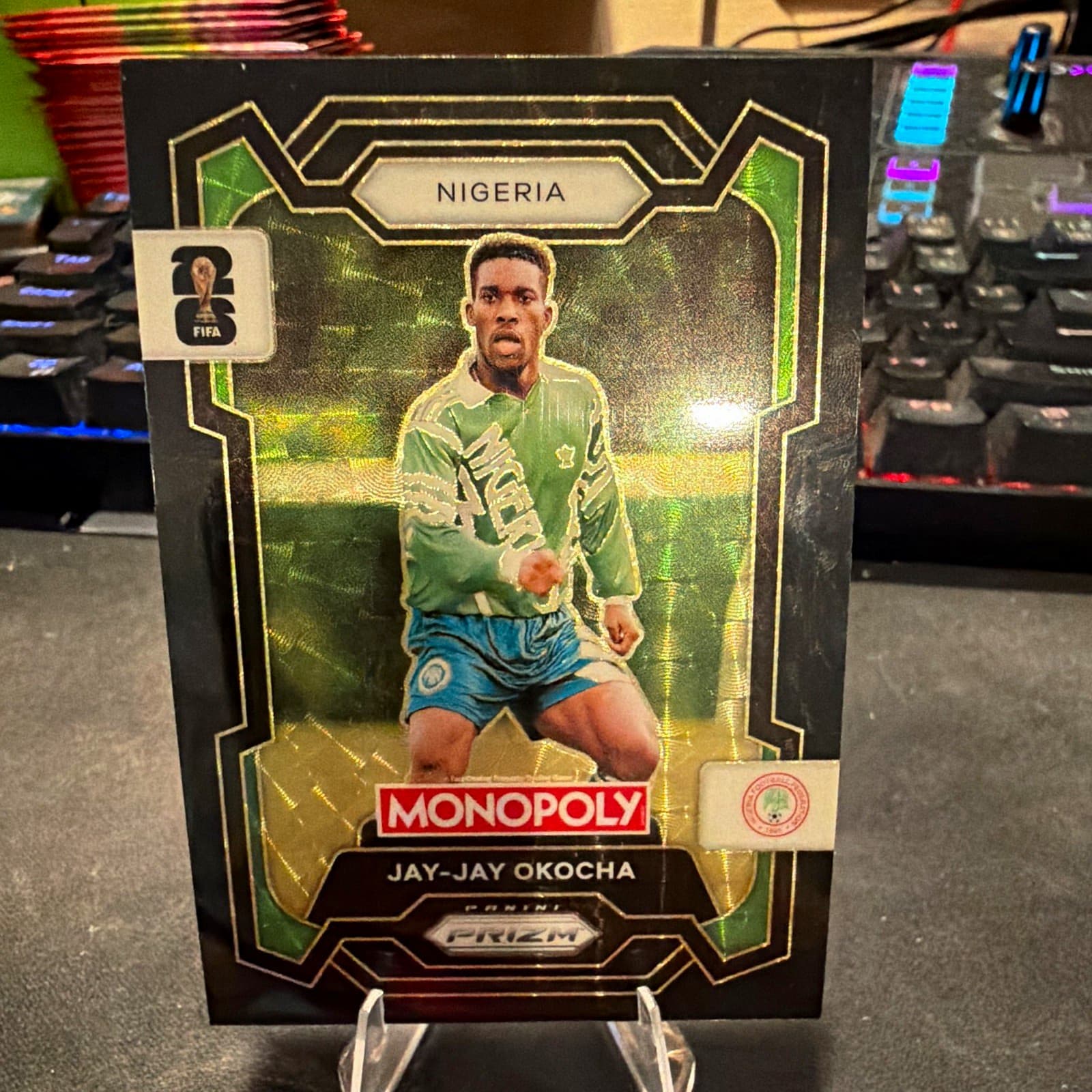 Panini 2026 Prizm Monopoly FIFA World Cup Jay-Jay Okocha Nigeria #82 1/1