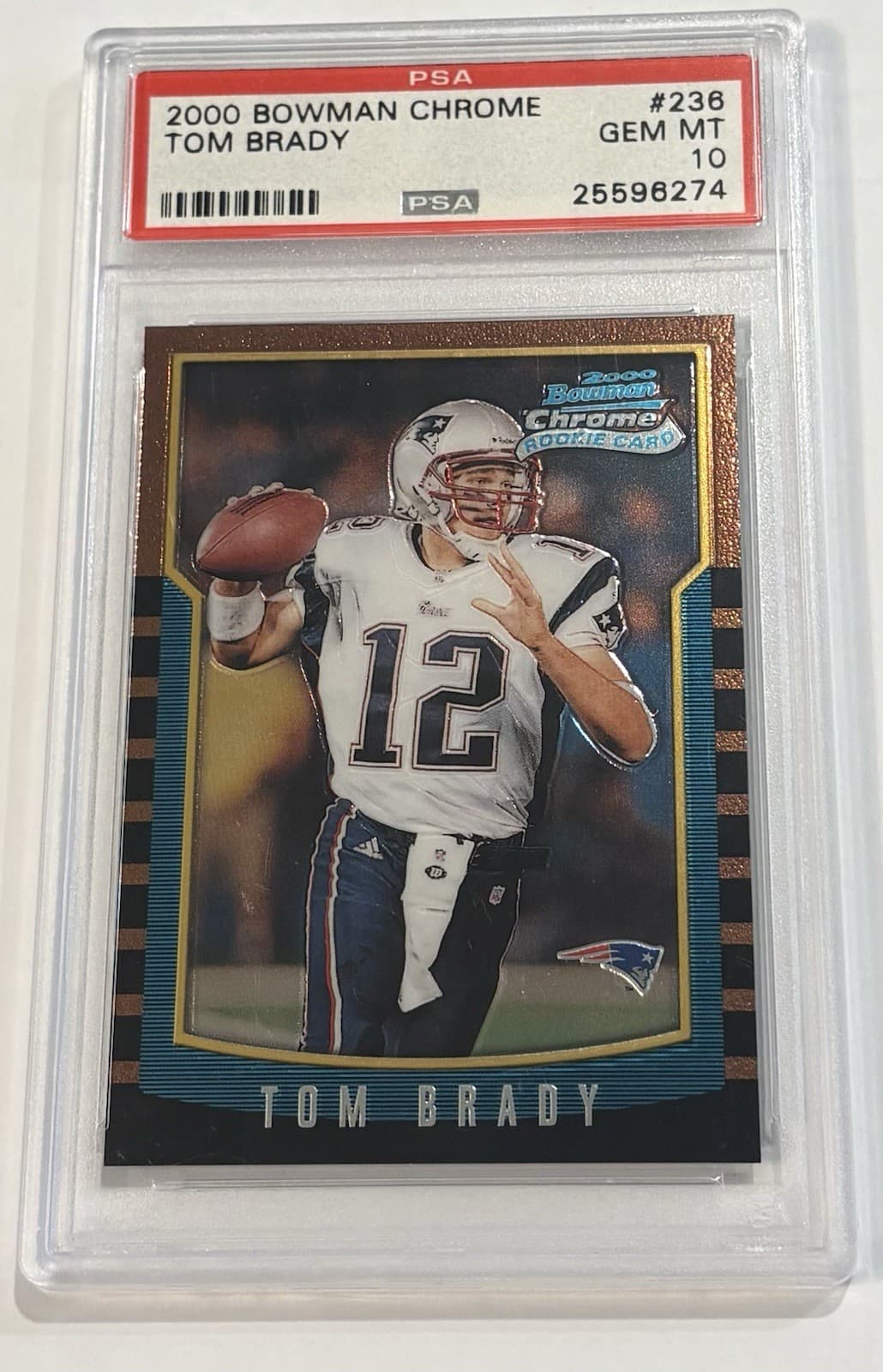 Tom Brady 2000 Bowman Chrome PSA 10