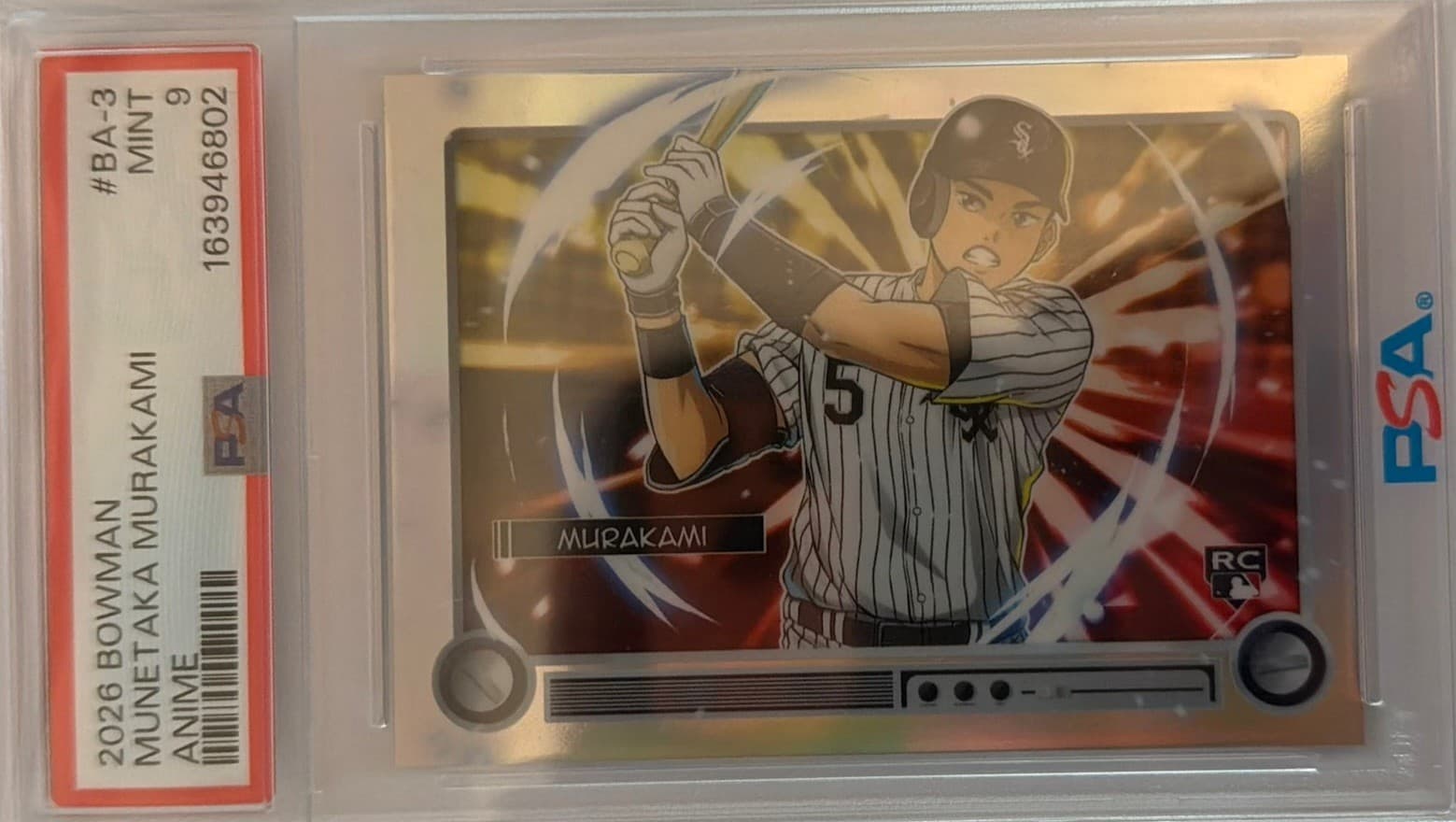 2026 Bowman Chrome ANIME SP Munetaka Murakami Rookie PSA 9 #BA-3 White Sox C98