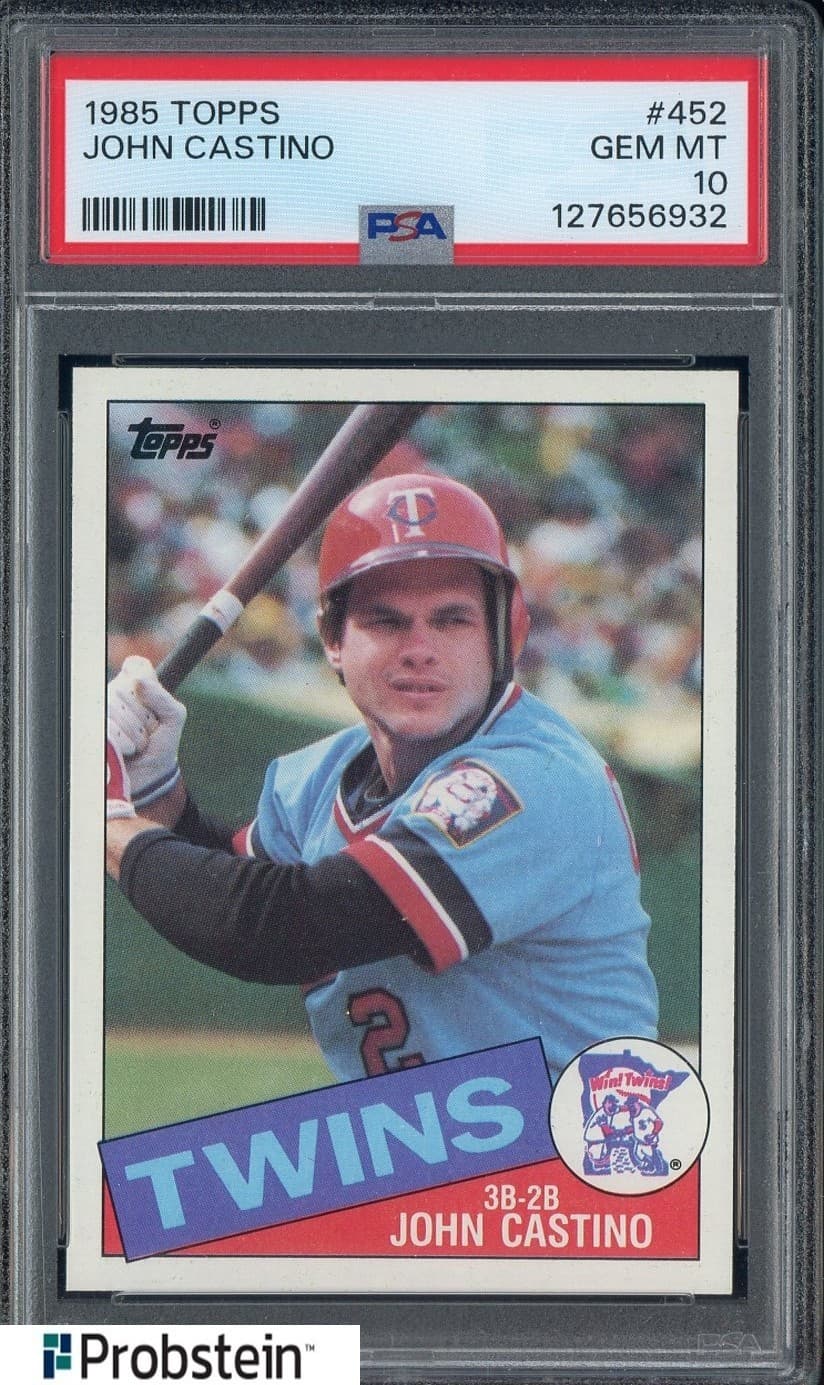1985 Topps #452 John Castino Minnesota Twins PSA 10 GEM MINT