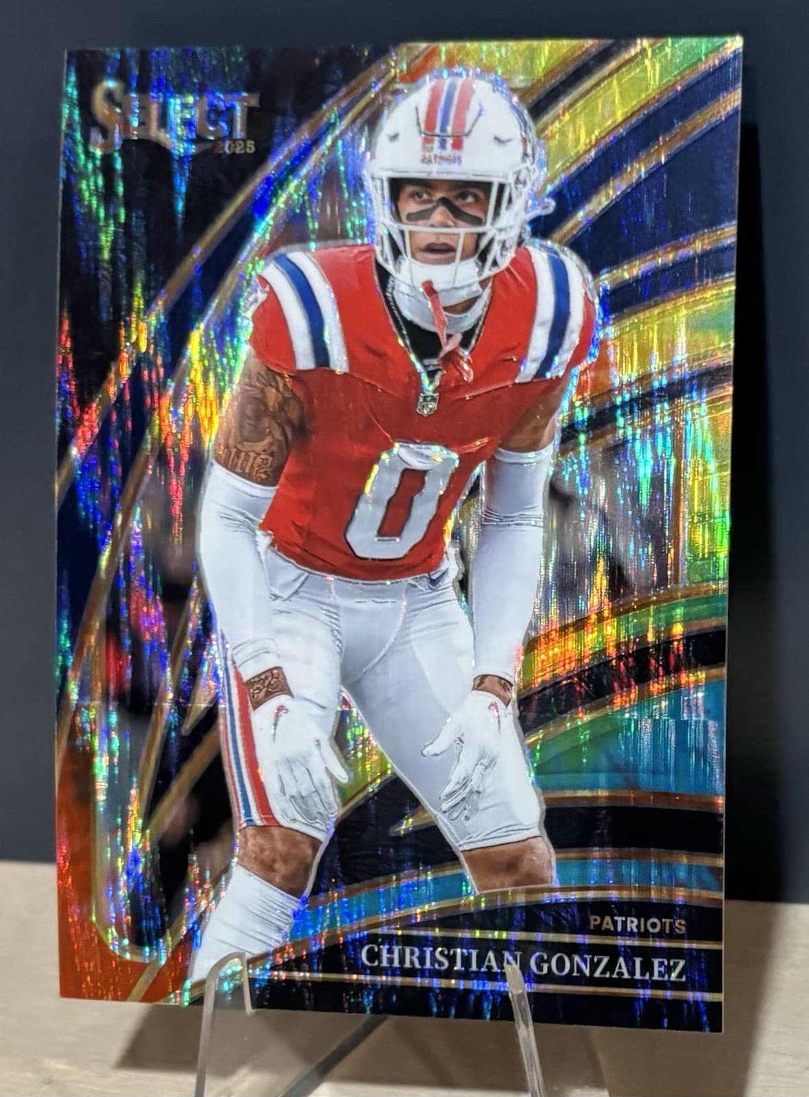 2025 Panini Select Football Christian Gonzalez Club Level #280 Patriots 22 /25