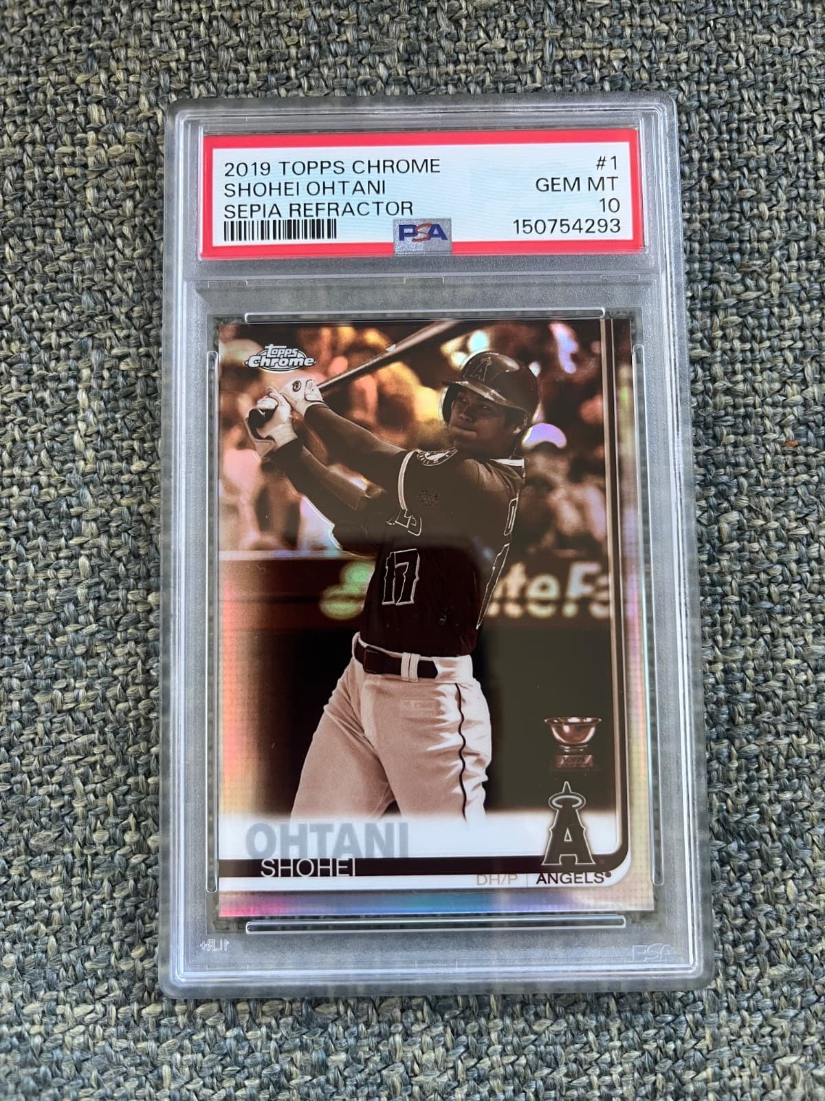 Shohei Ohtani 2019 Topps Chrome 1 Sepia Refractor Psa 10