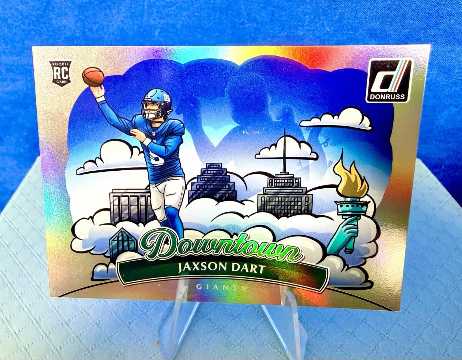 2025 Panini Donruss - Horizontal Downtown! Jaxson Dart #12 (RC)