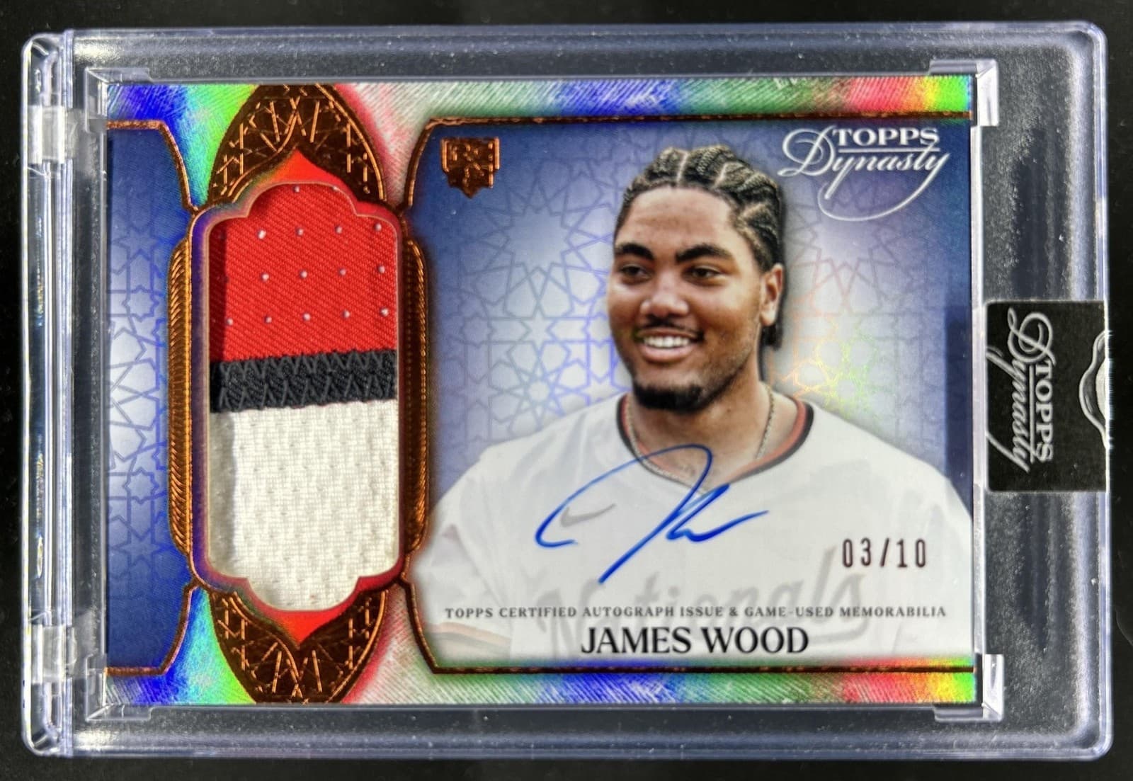 2025 Topps Dynasty James Wood Patch Auto Autograph Rookie RC #/10 Nationals
