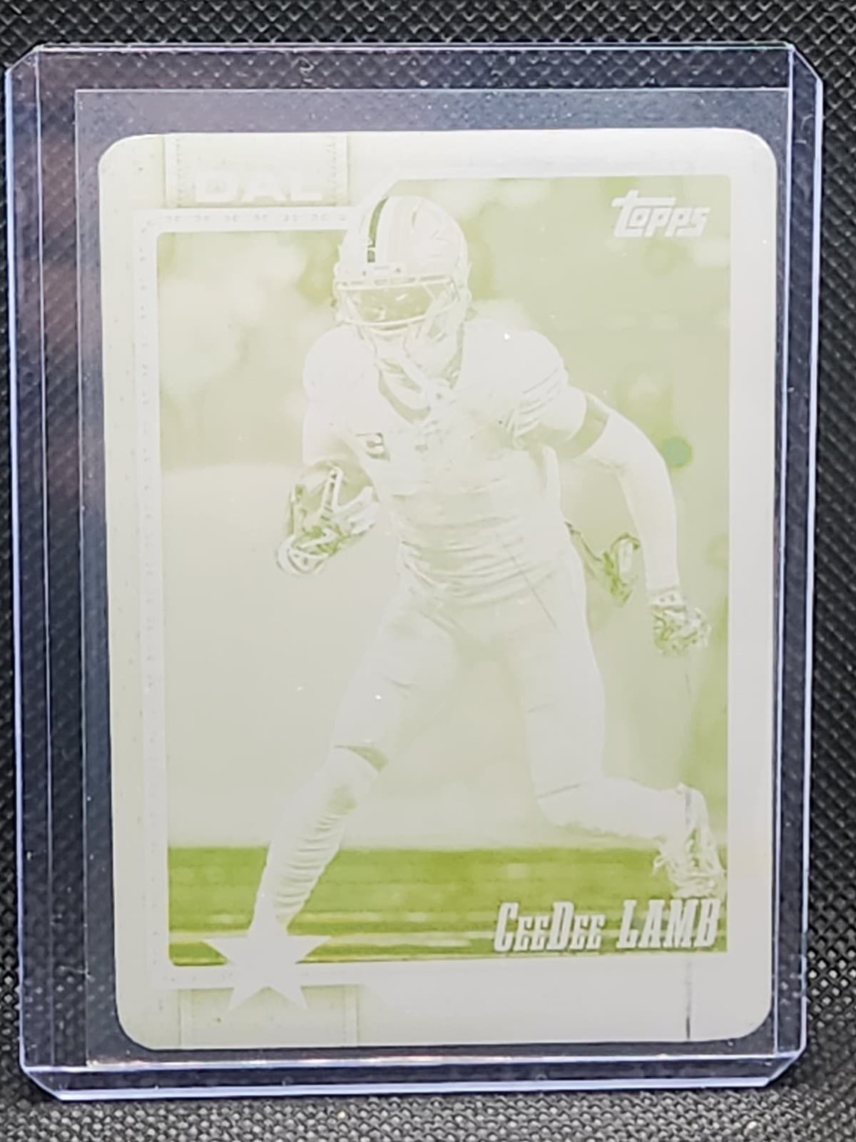 2026 Topps Flagship CeeDee Lamb 1/1 Yellow Printing Plate