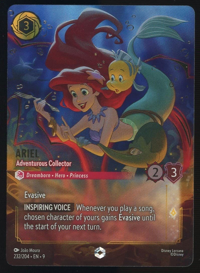 DISNEY LORCANA EN 9-FABLED ENCHANTED ARIEL 232 - ADVENTUROUS COLLECTOR