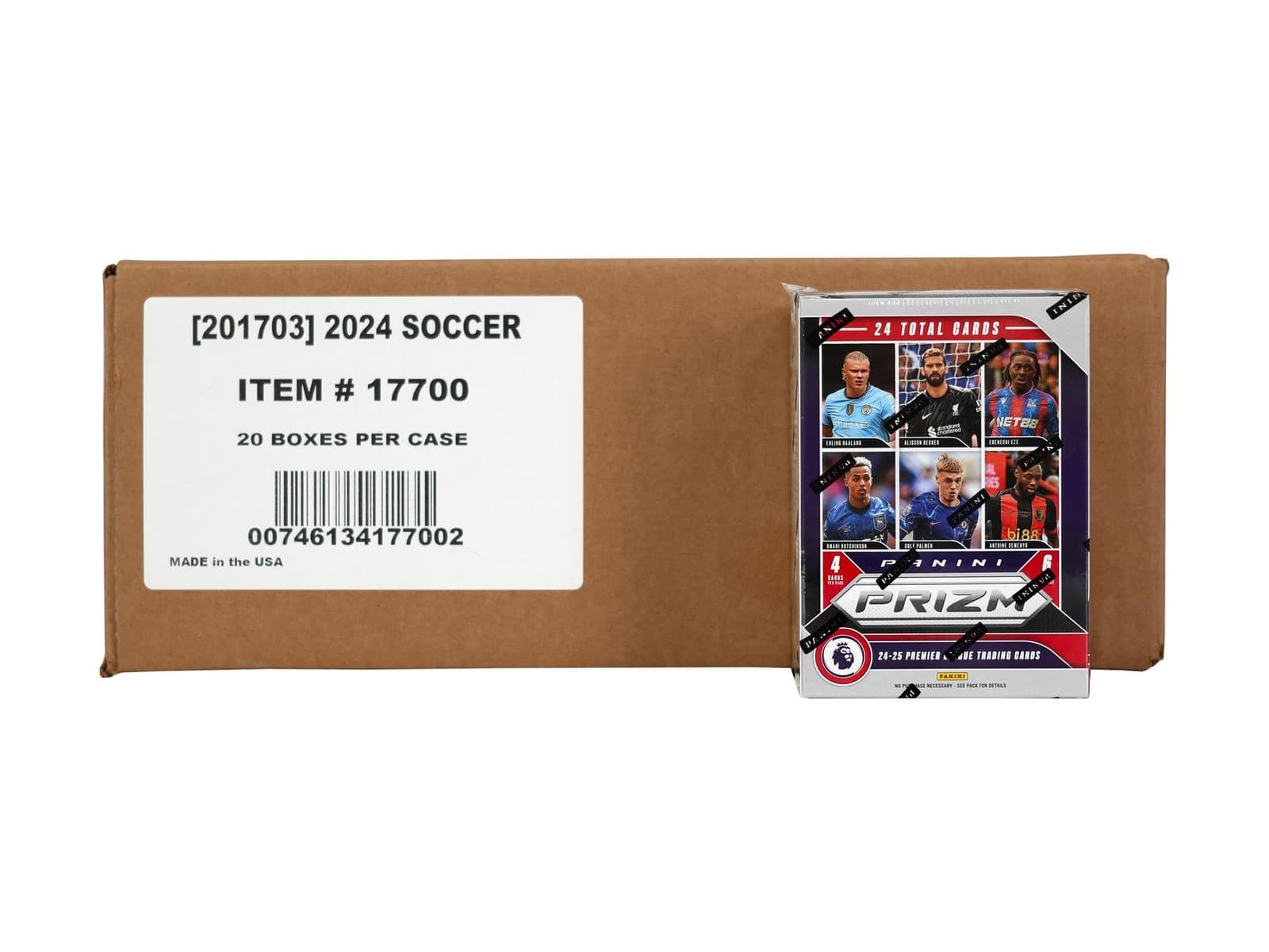 2024/25 PANINI PRIZM PREMIER LEAGUE EPL SOCCER 6-PACK HOBBY BLASTER 20-BOX CASE