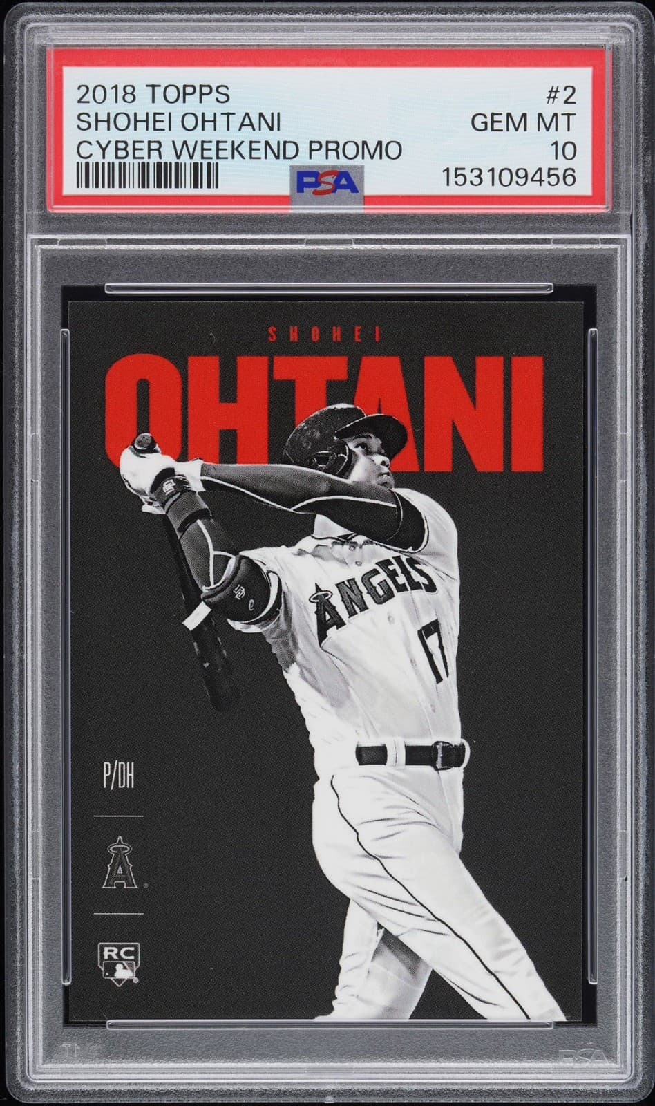 2018 TOPPS CYBER WEEKEND PROMO #2 SHOHEI OHTANI PSA 10