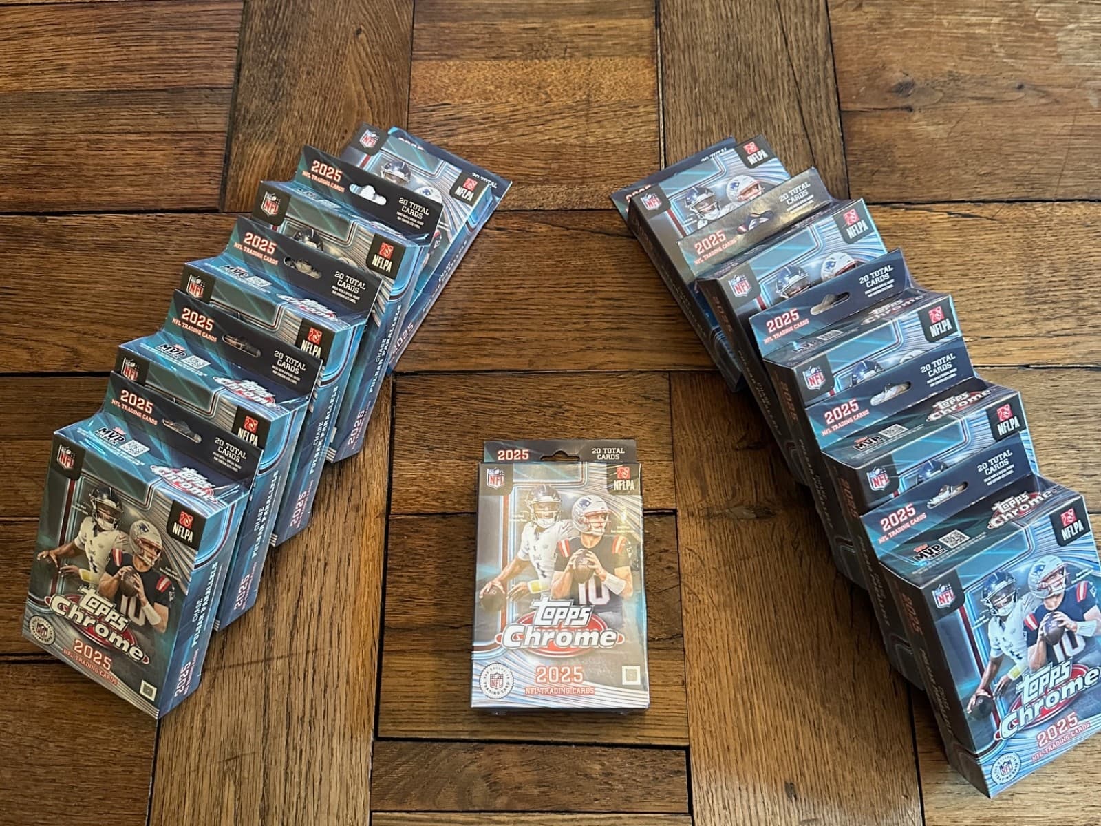 2025 TOPPS CHROME NFL Football Hanger Box Lot of 11 🚨 Brand New, Factor Sealed