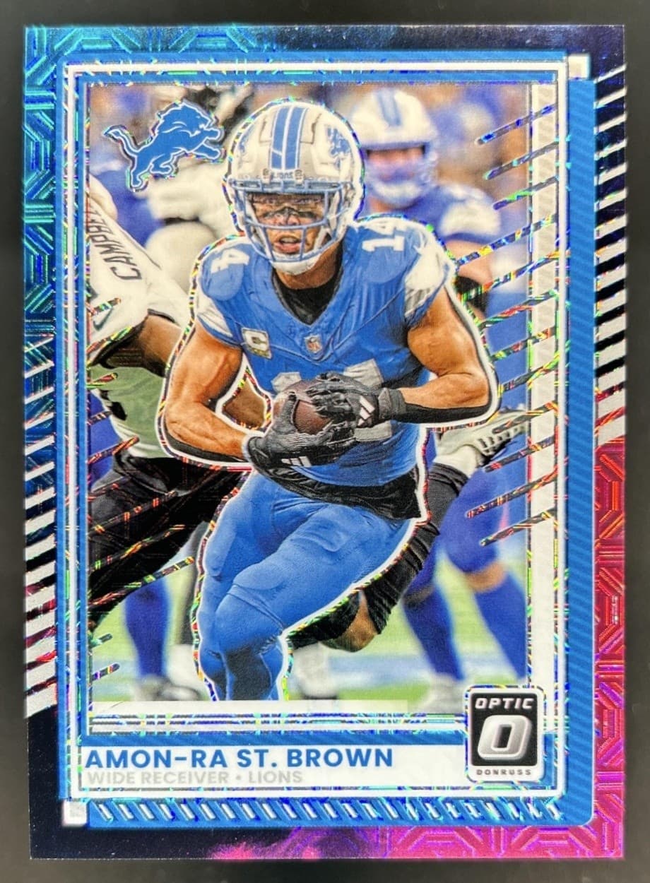 2025 Panini Donruss Optic Amon-Ra St. Brown Nebula Prizm #1/1 Lions
