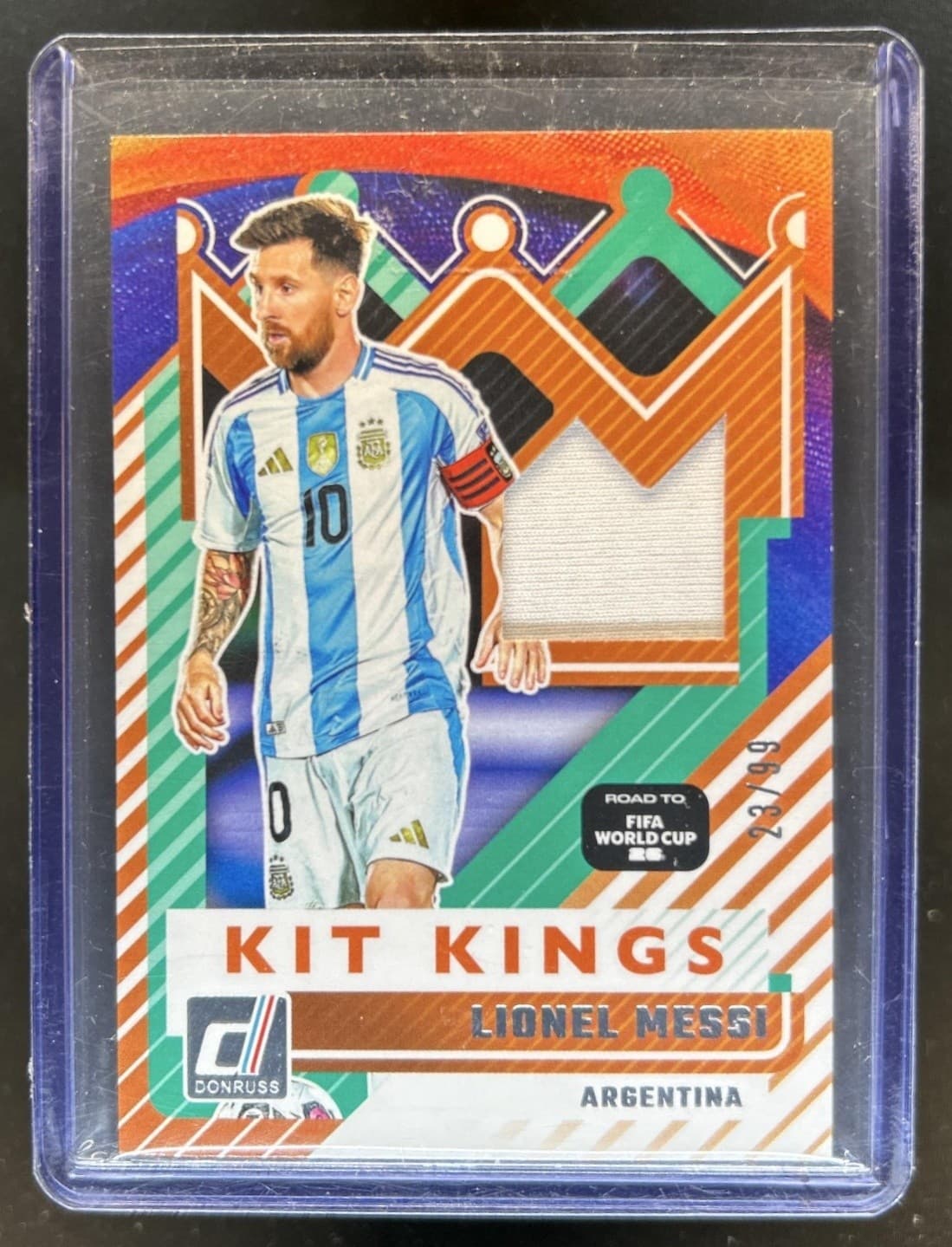 2025-26 Donruss Road to World Cup 26' Lionel Messi Kit Kings Jersey Silver #/99