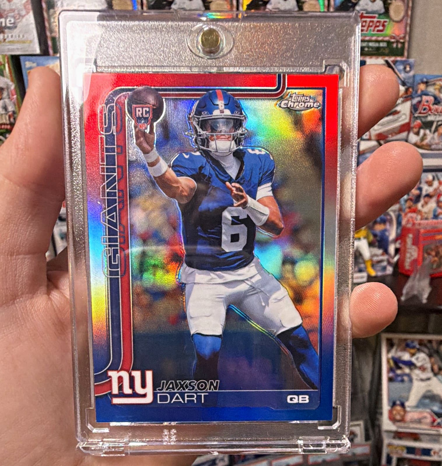2024 Topps Chrome Jaxson Dart RC Rookie New York Giants Football Card #306