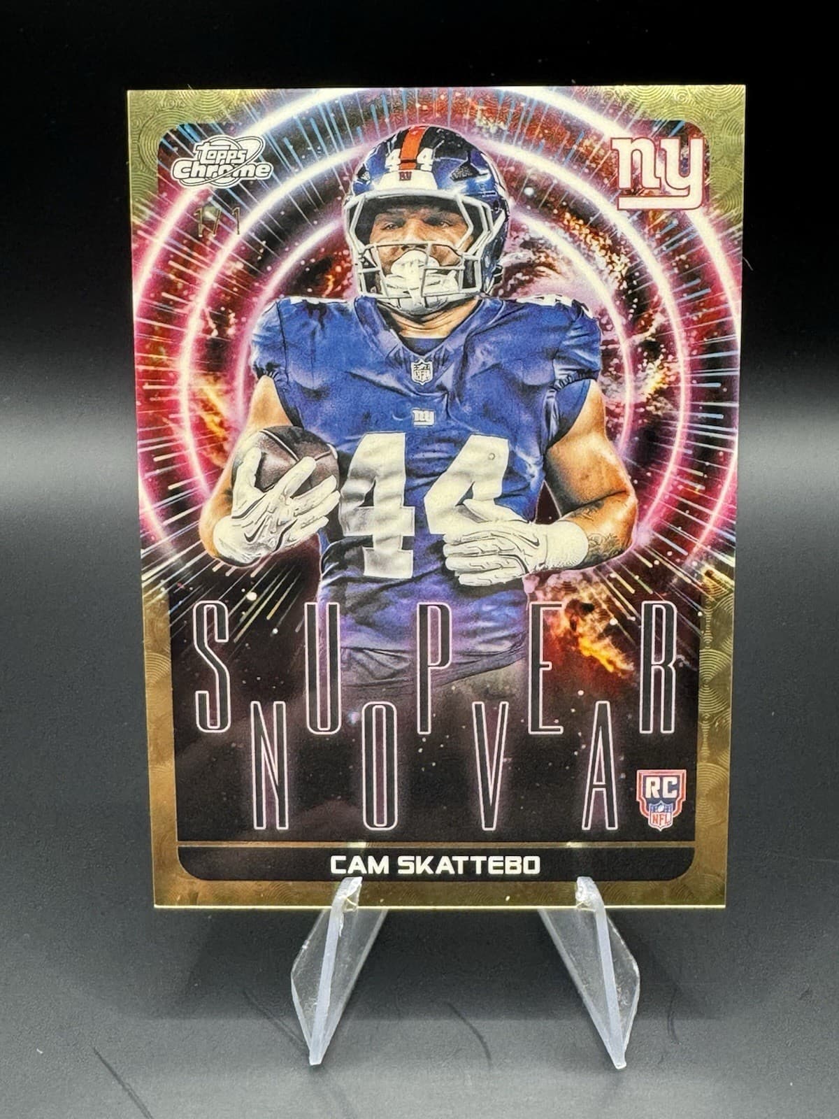 2025 Topps Cosmic Super Move Superfractor 1/1 Cam Skattebo Rookie SSP