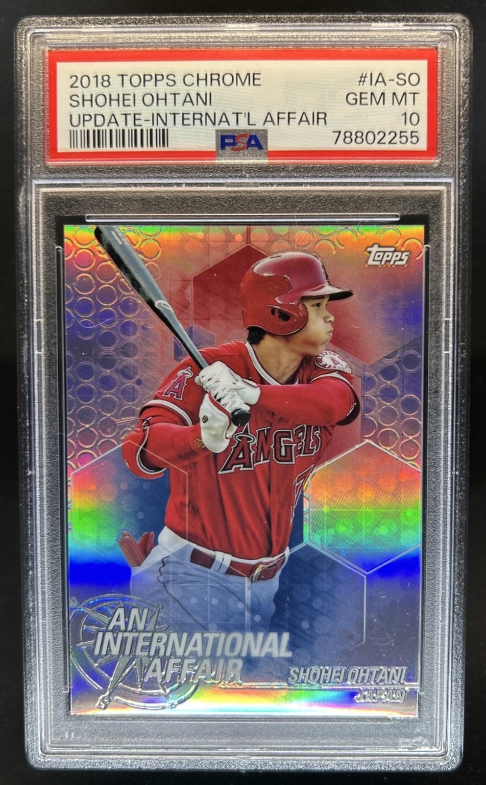 2018 Topps Chrome Shohei Ohtani An International Affair Refractor RC #SO PSA 10