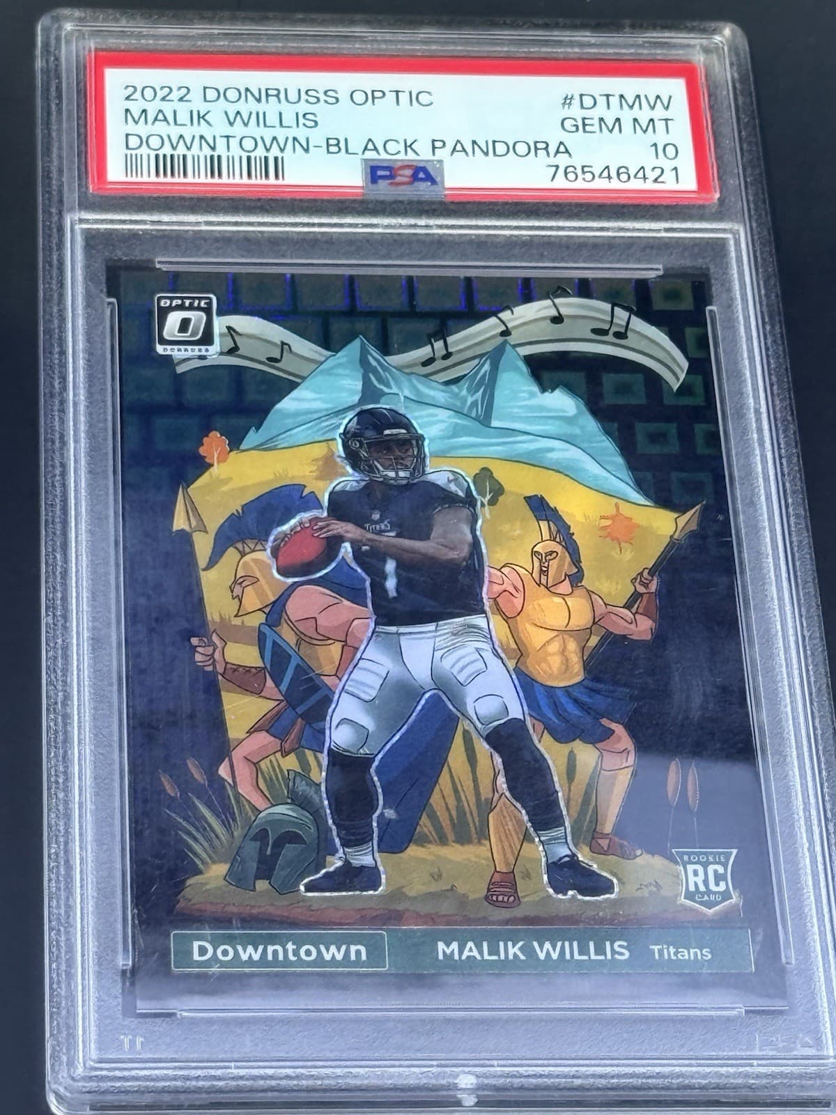 2022 Donruss Optic - Downtown Malik Willis Black Pandora /25 PSA 10! Dolphins 🔥