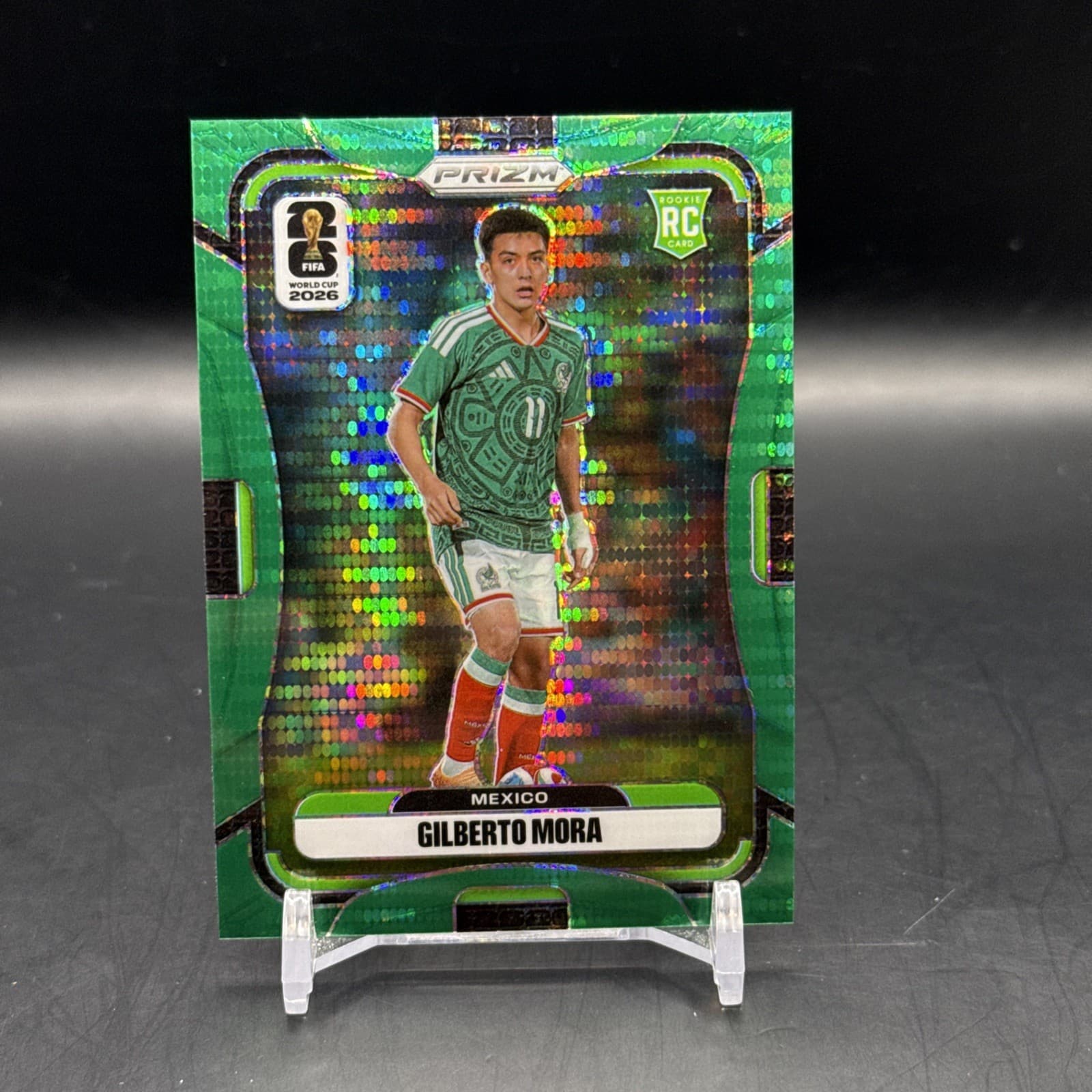 2026 Panini Prizm FIFA World Cup Mexico Gilberto Mora Green /5 Pulsar Prizm RC