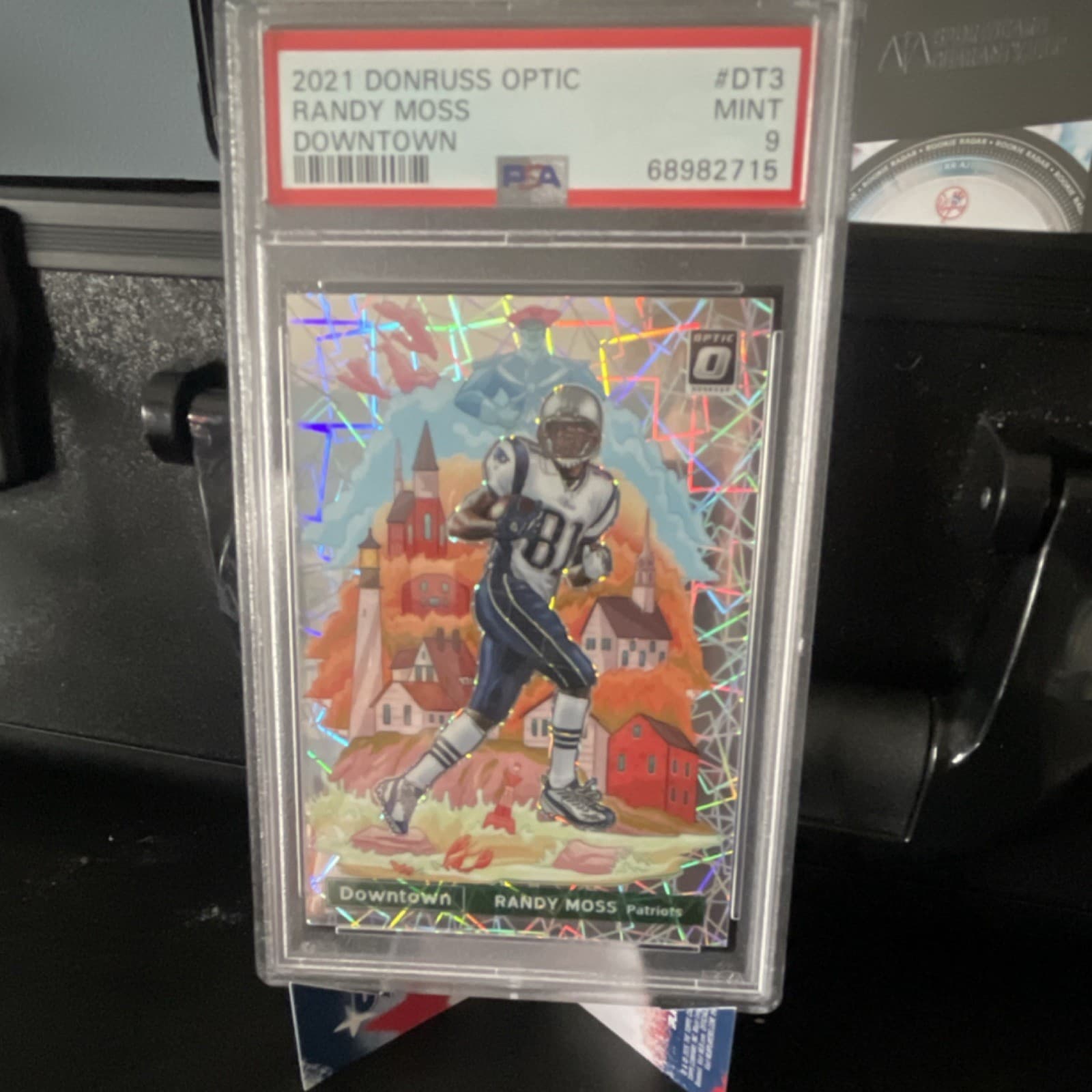 Panini Donruss Optic Randy Moss Downtown #DT-3 Prizm PSA 9 Patriots