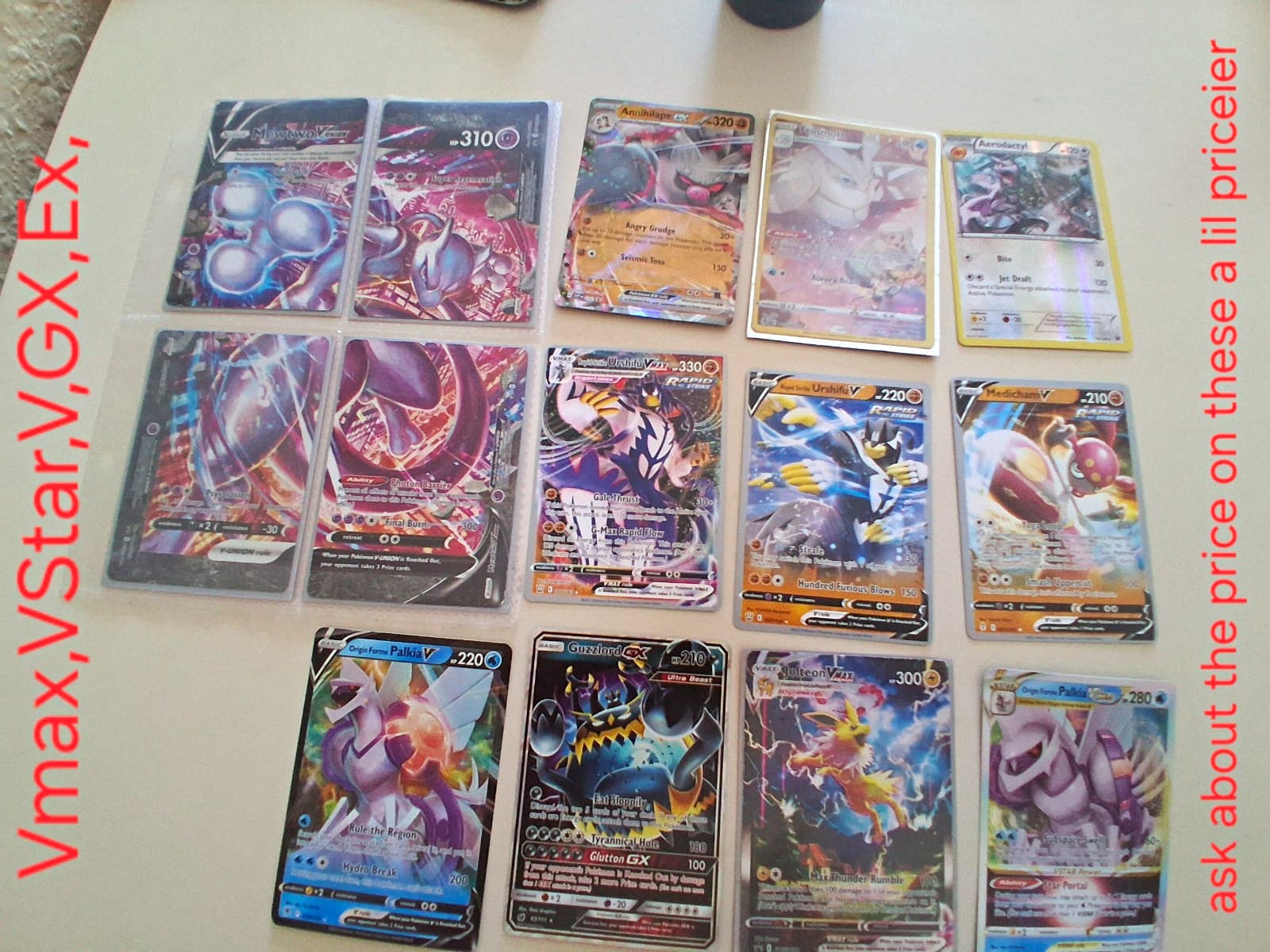 Nintendo Pokemon TCG 17-Card Holo Lot V VMAX VSTAR GX EX S&M/SWSH ENG