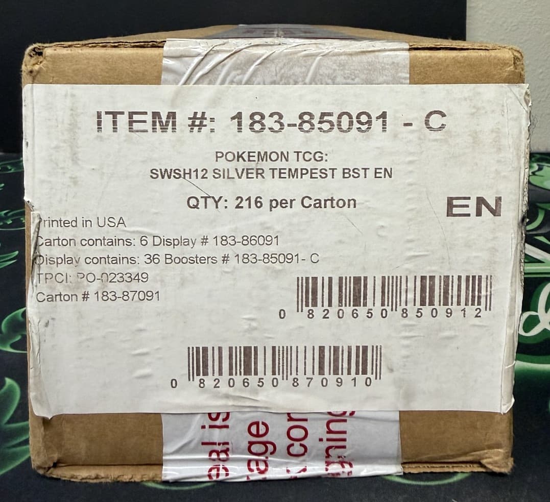 2022 Pokemon SWSH Silver Tempest Booster Box Case - Factory Sealed