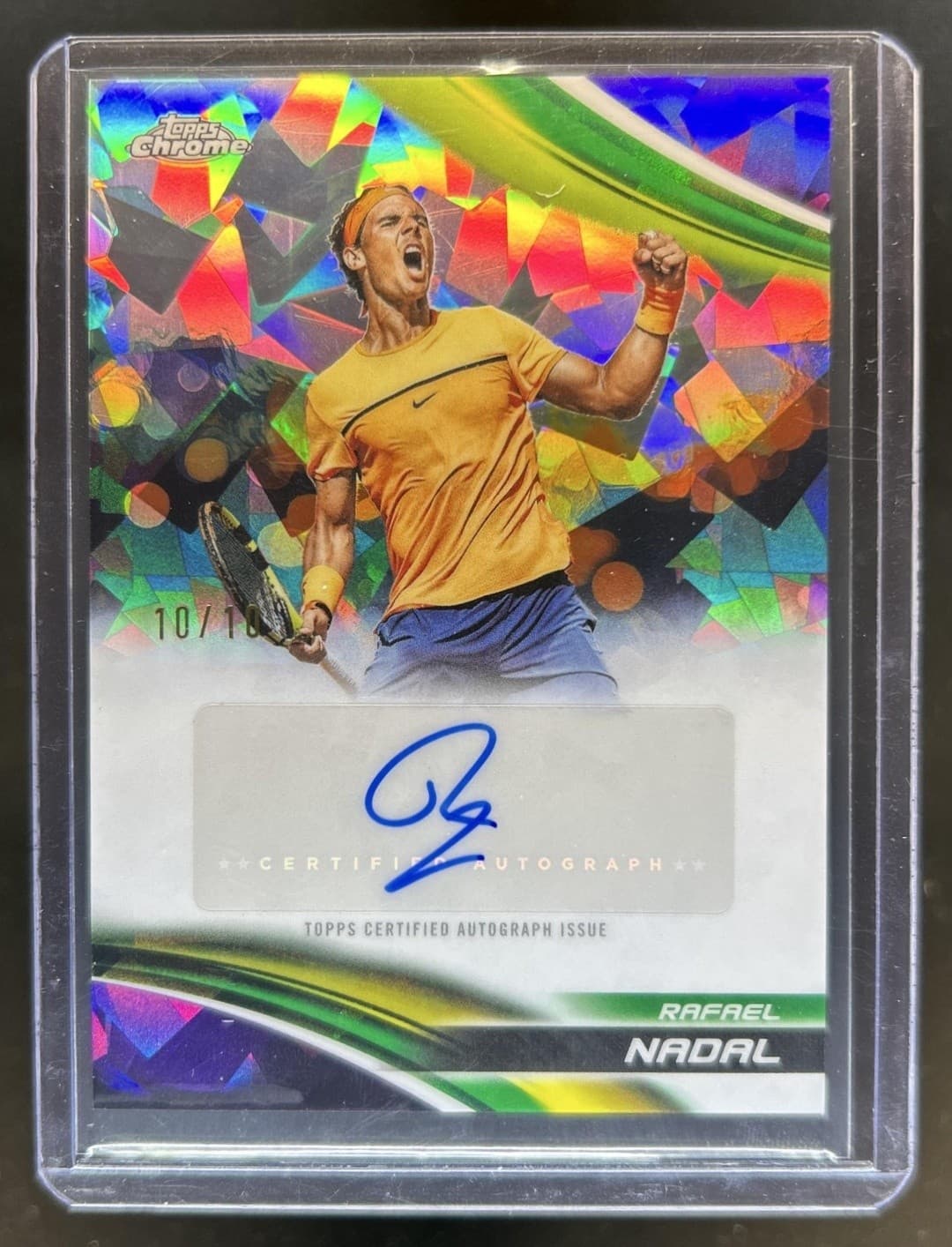 2025 Topps Chrome Sapphire Rafael Nadal Auto Autograph Purple Refractor #/10