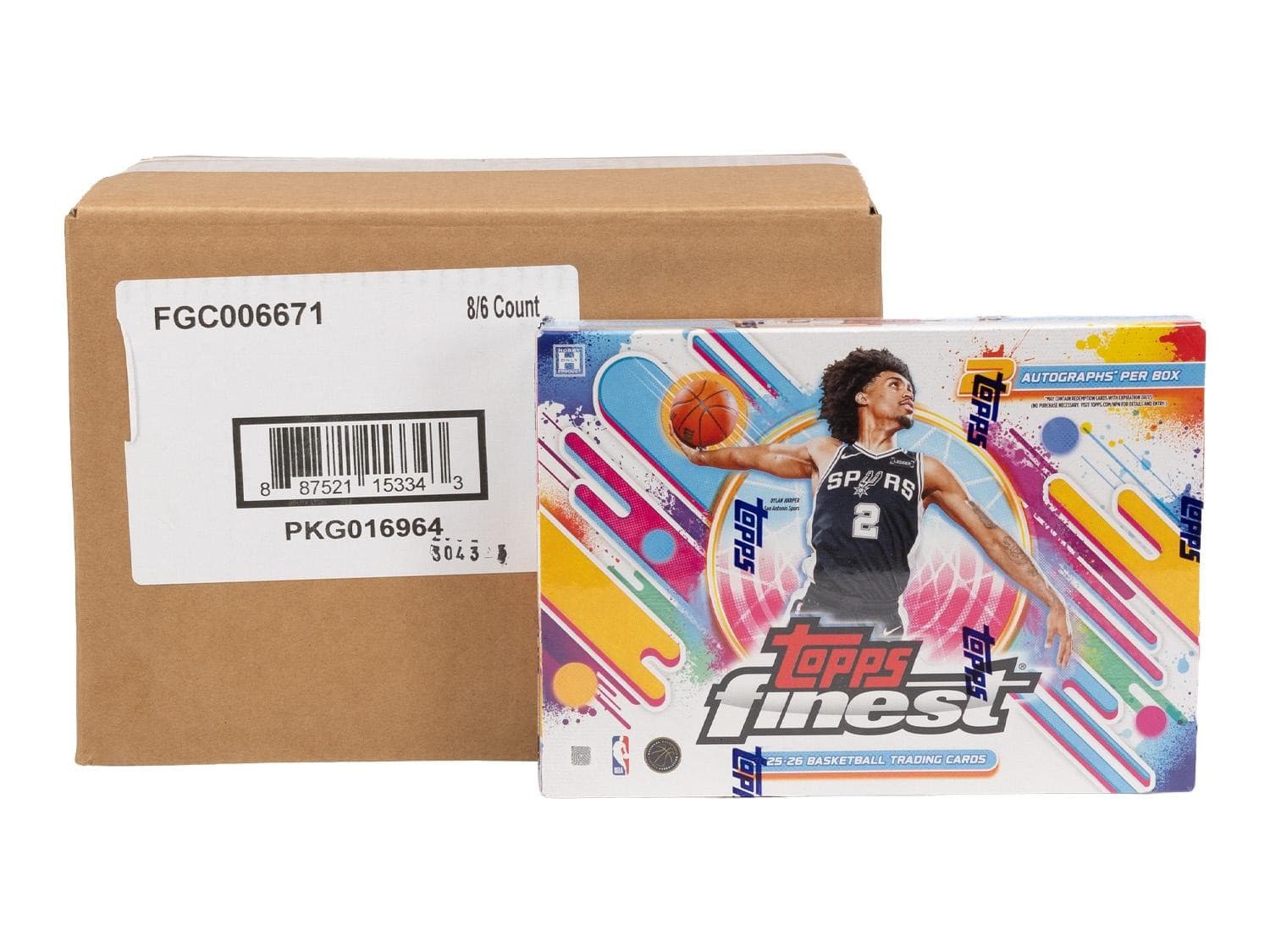 2025/26 TOPPS FINEST BASKETBALL HOBBY 8-BOX CASE