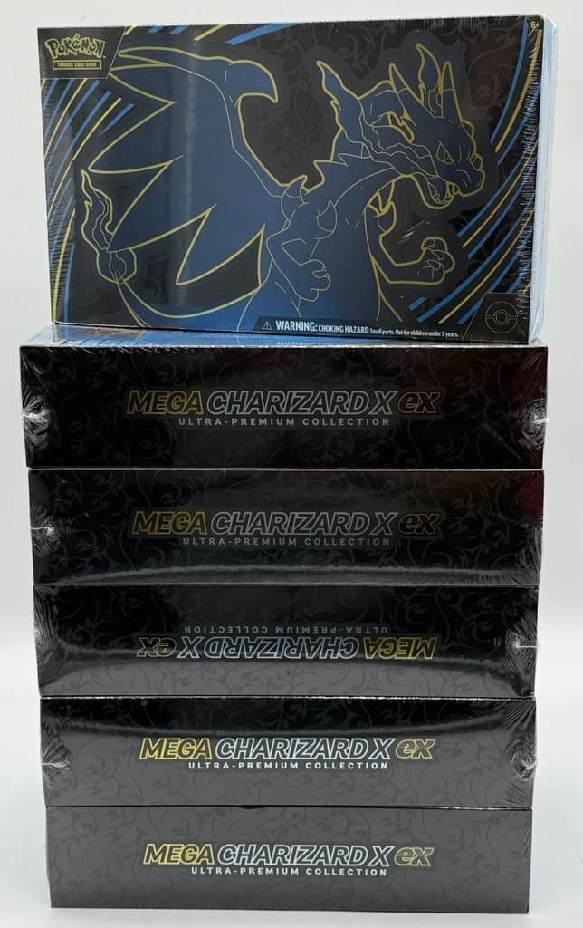 Lot of (6) Pokemon Mega Charizard X ex Ultra Premium Collection Box SEALED UPC
