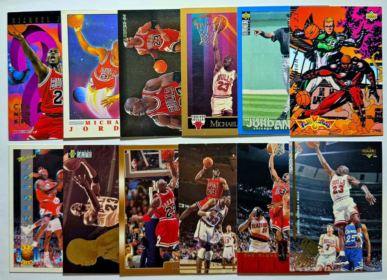 Michael Jordan 1990's Upper Deck Topps Fleer Insert Base - 192 CARD LOT
